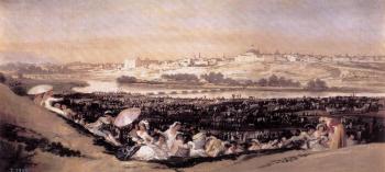 Francisco De Goya : The Meadow of San Isidro on his Feast Day II